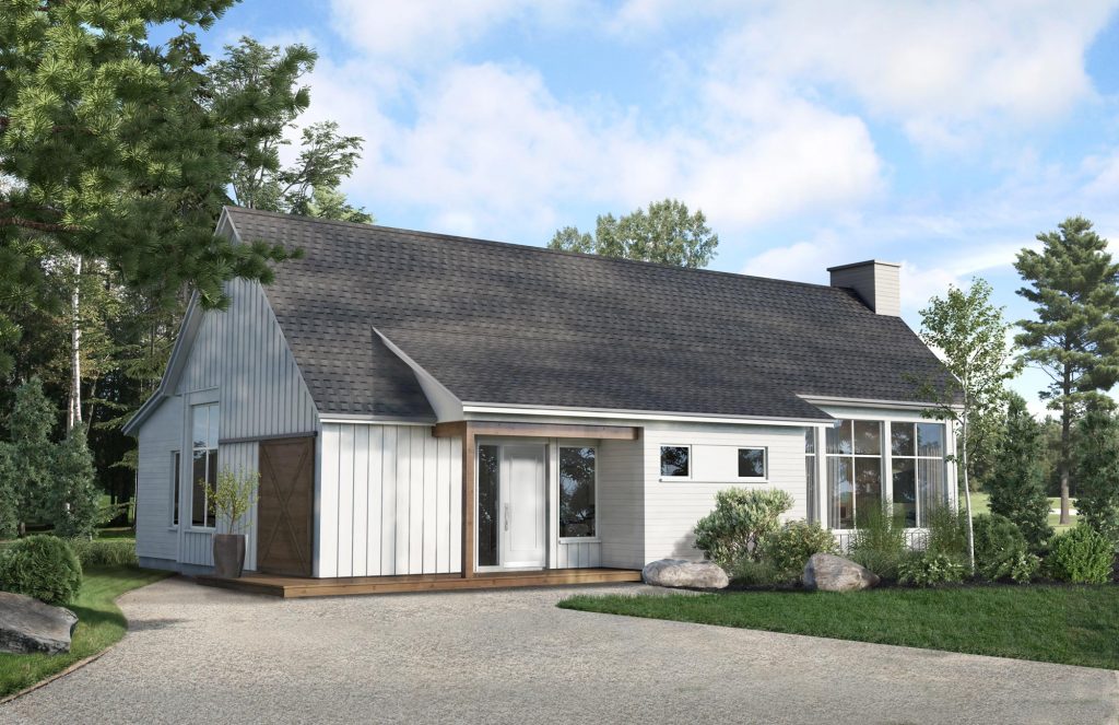 Tessar construction | Projet Maisons Golf Alpine Façade